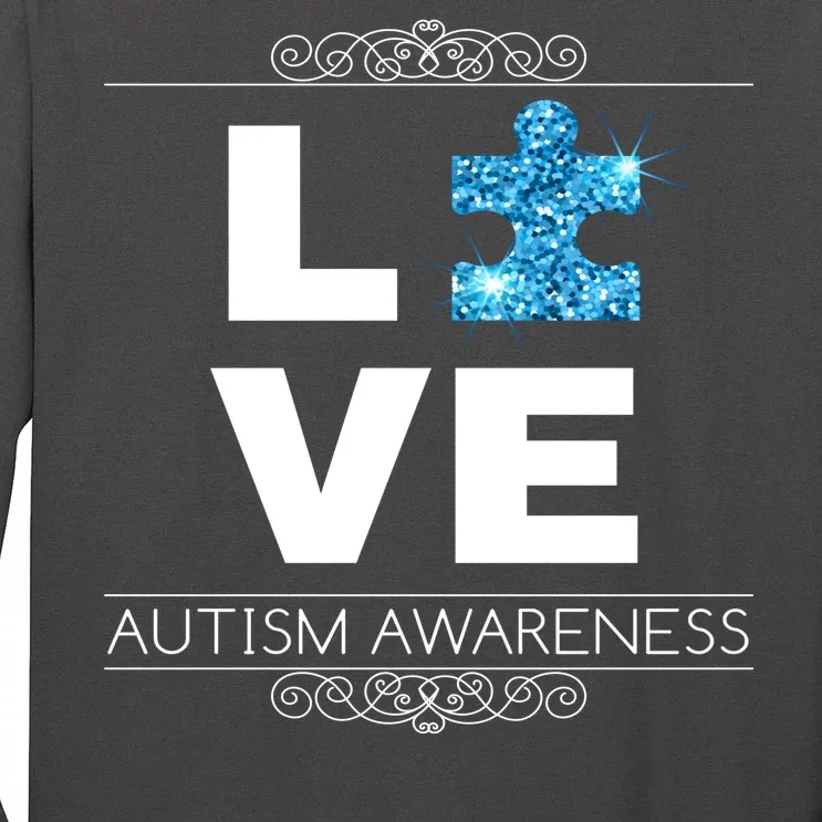 Love Puzzle Piece Autism Awareness Design Tall Long Sleeve T-Shirt