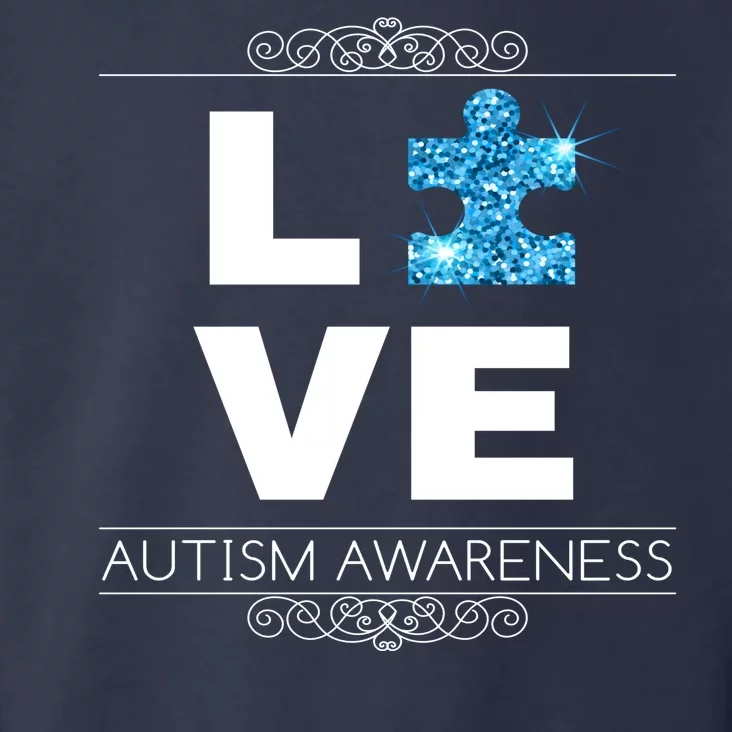 Love Puzzle Piece Autism Awareness Design Toddler Hoodie