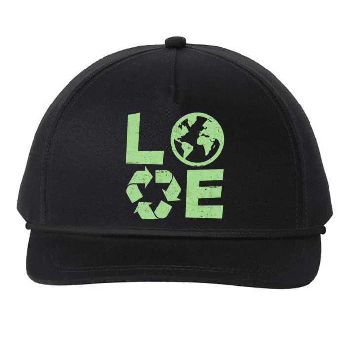 LOVE Recycle Earth Day Snapback Five-Panel Rope Hat