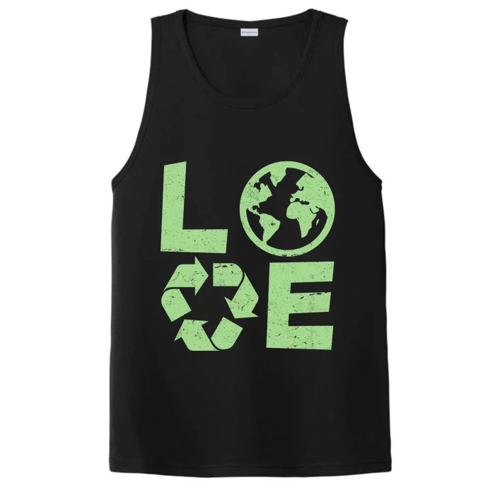 LOVE Recycle Earth Day Performance Tank