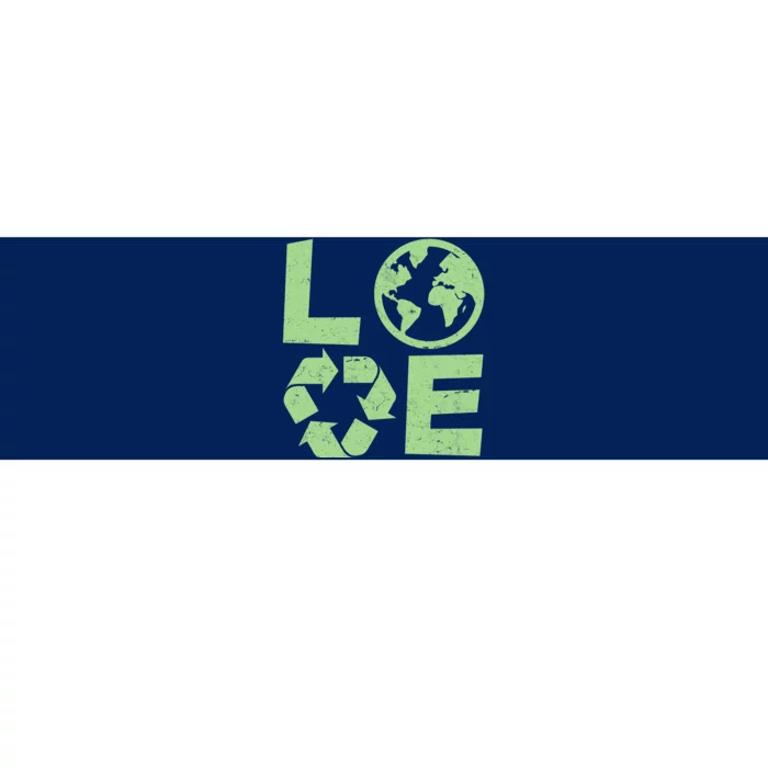 LOVE Recycle Earth Day Bumper Sticker