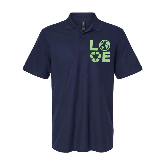 LOVE Recycle Earth Day Softstyle Adult Sport Polo