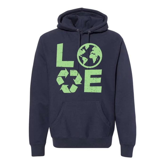 LOVE Recycle Earth Day Premium Hoodie