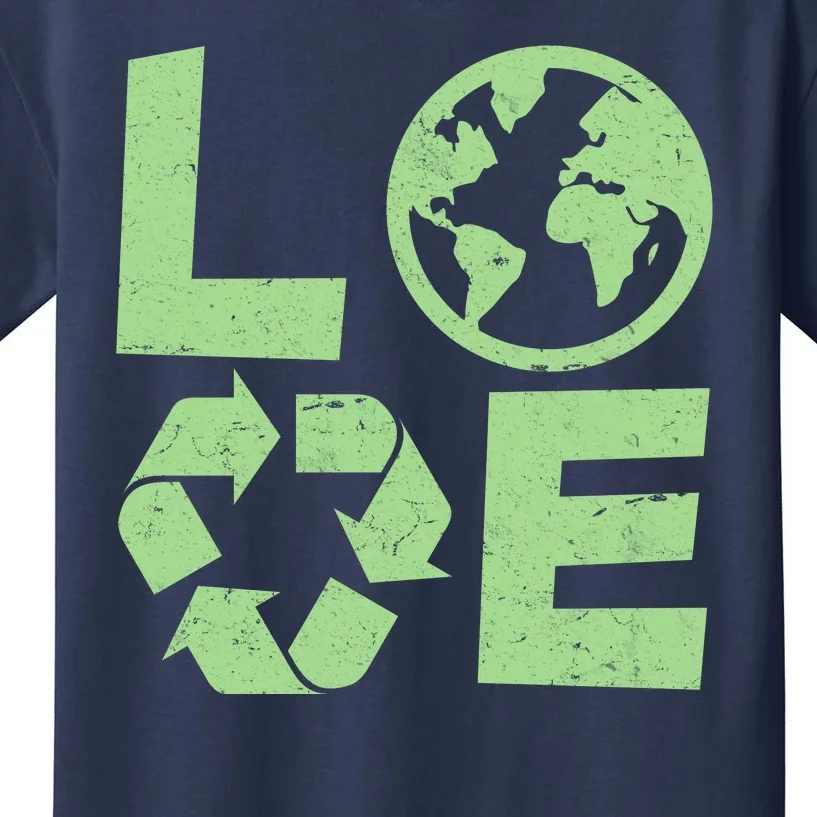 LOVE Recycle Earth Day Kids T-Shirt