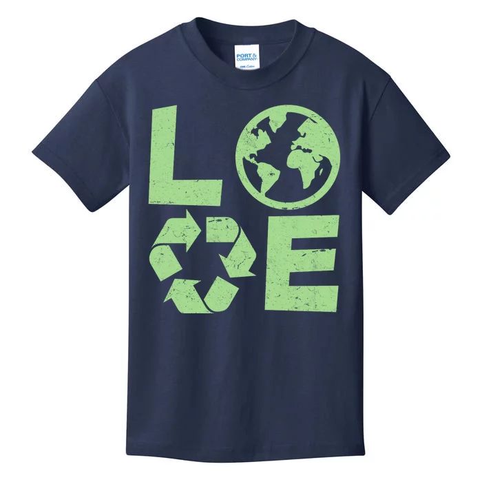 LOVE Recycle Earth Day Kids T-Shirt