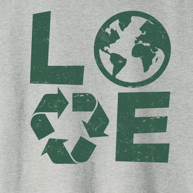 LOVE Recycle Earth Day Women's Crop Top Tee