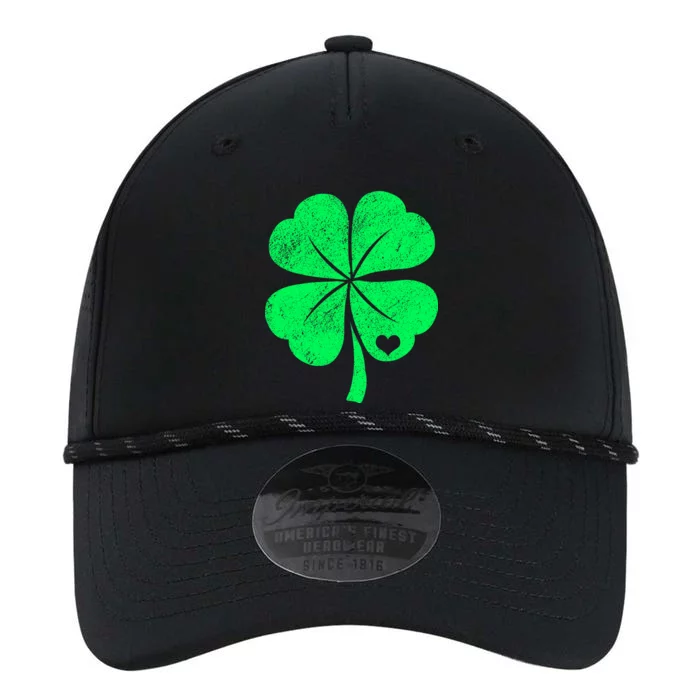 Love Shamrock Vintage Distressed Irish Clover Performance The Dyno Cap