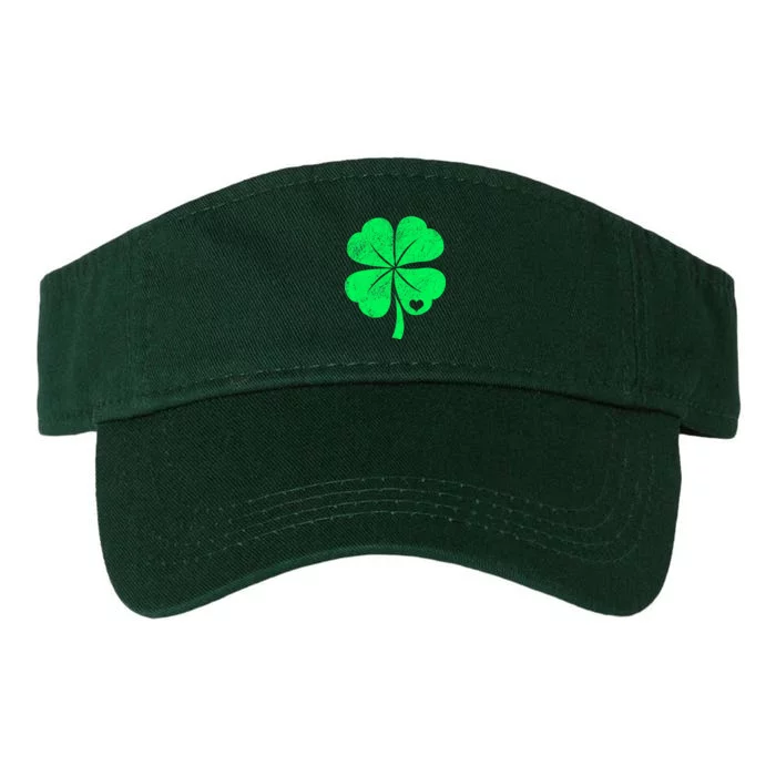 Love Shamrock Vintage Distressed Irish Clover Valucap Bio-Washed Visor