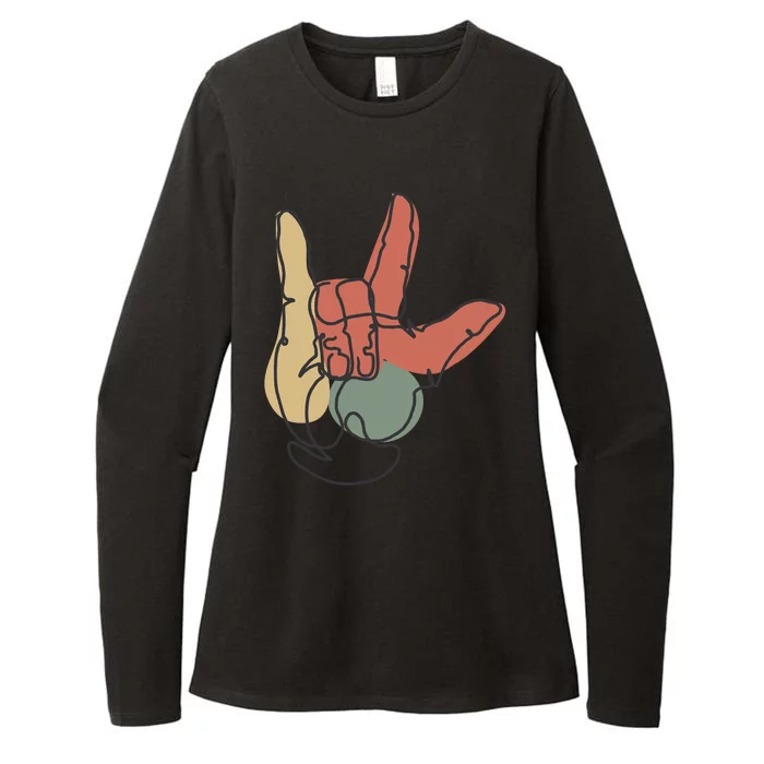 Love Sign Language Womens CVC Long Sleeve Shirt