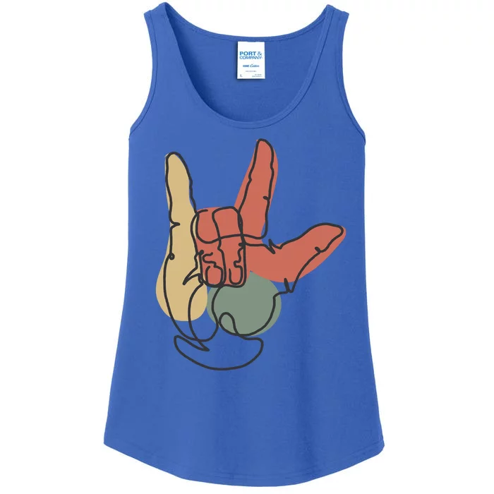 Love Sign Language Ladies Essential Tank