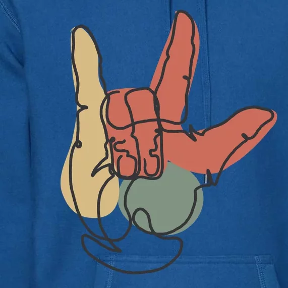 Love Sign Language Premium Hoodie