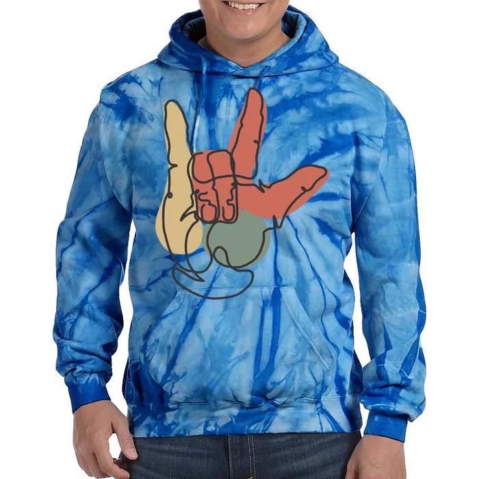 Love Sign Language Tie Dye Hoodie