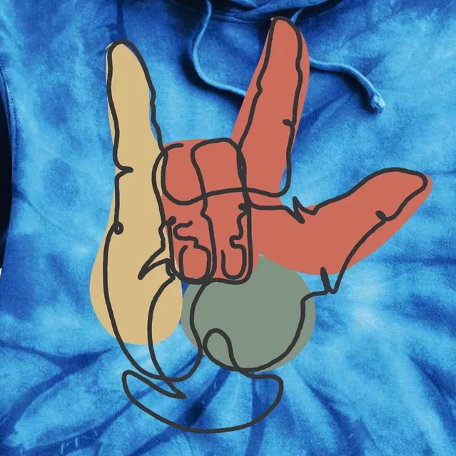 Love Sign Language Tie Dye Hoodie