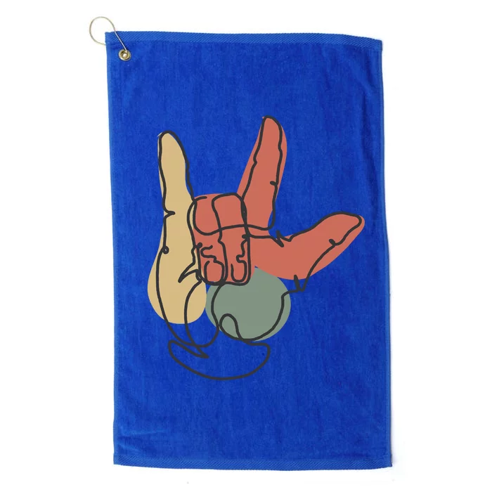 Love Sign Language Platinum Collection Golf Towel