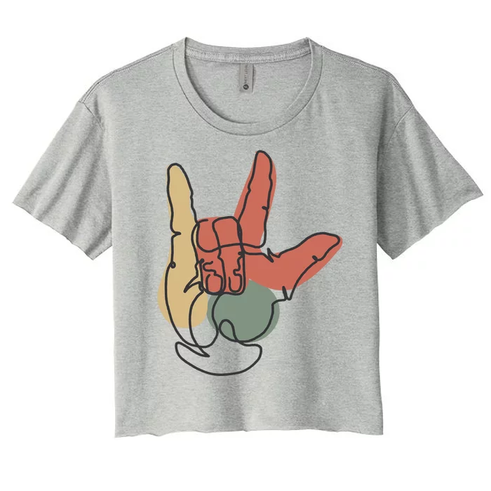 Love Sign Language Women's Crop Top Tee