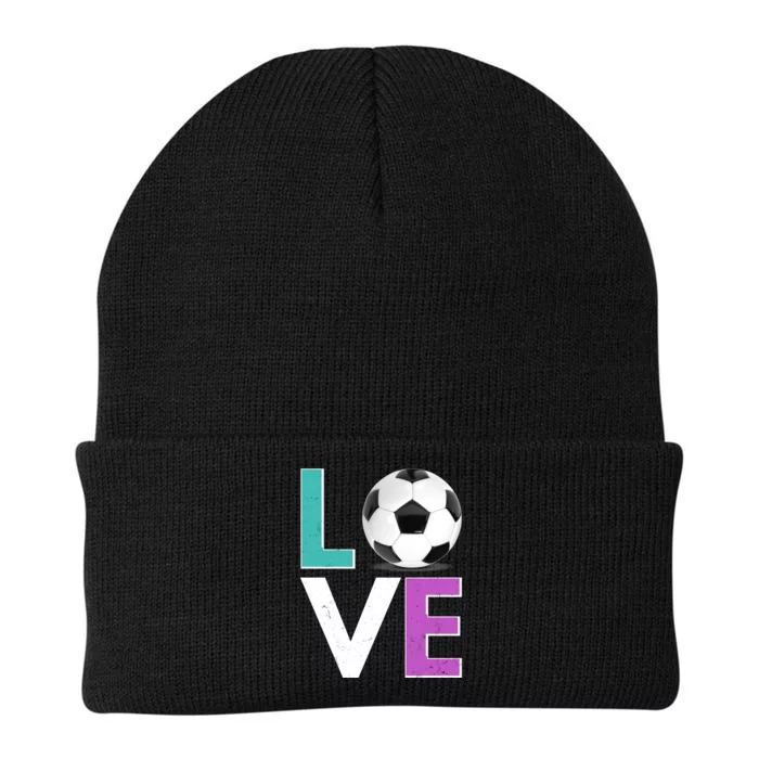 LOVE Soccer Sports Fan Knit Cap Winter Beanie