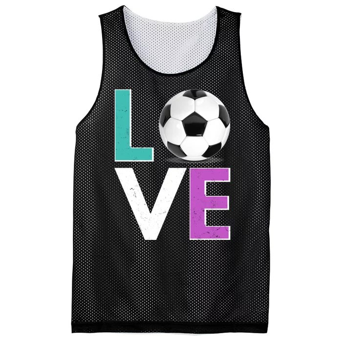 LOVE Soccer Sports Fan Mesh Reversible Basketball Jersey Tank