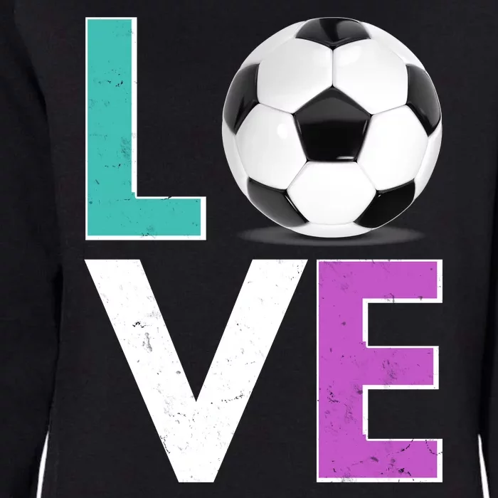 LOVE Soccer Sports Fan Womens California Wash Sweatshirt