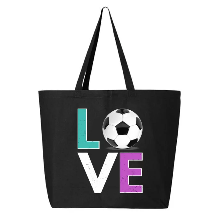 LOVE Soccer Sports Fan 25L Jumbo Tote