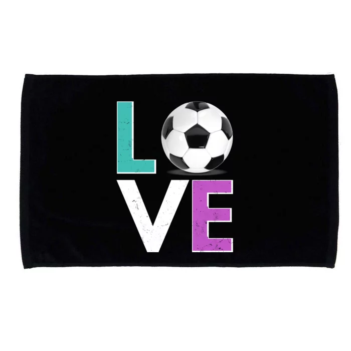 LOVE Soccer Sports Fan Microfiber Hand Towel