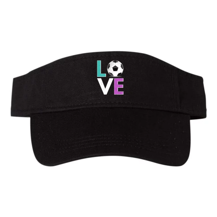 LOVE Soccer Sports Fan Valucap Bio-Washed Visor