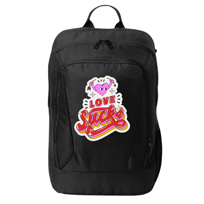 Love Sucks Funny Valentine's Day City Backpack