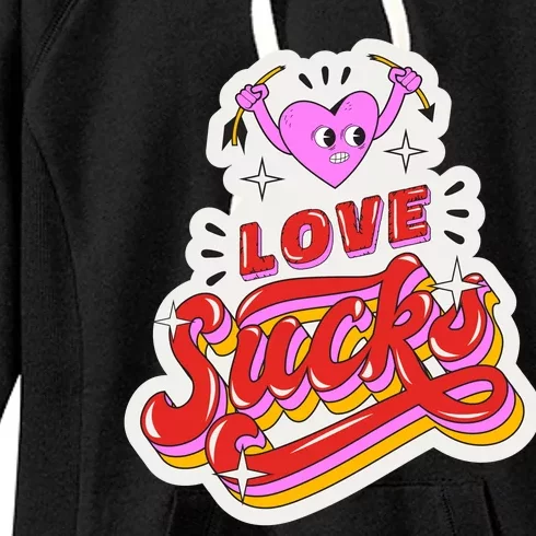 Love Sucks Funny Valentine's Day Women's Fleece Hoodie