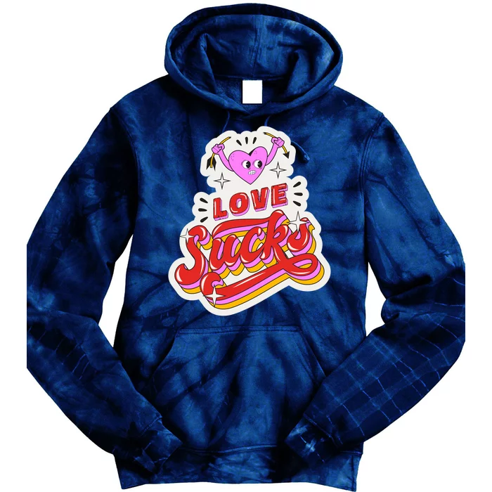 Love Sucks Funny Valentine's Day Tie Dye Hoodie