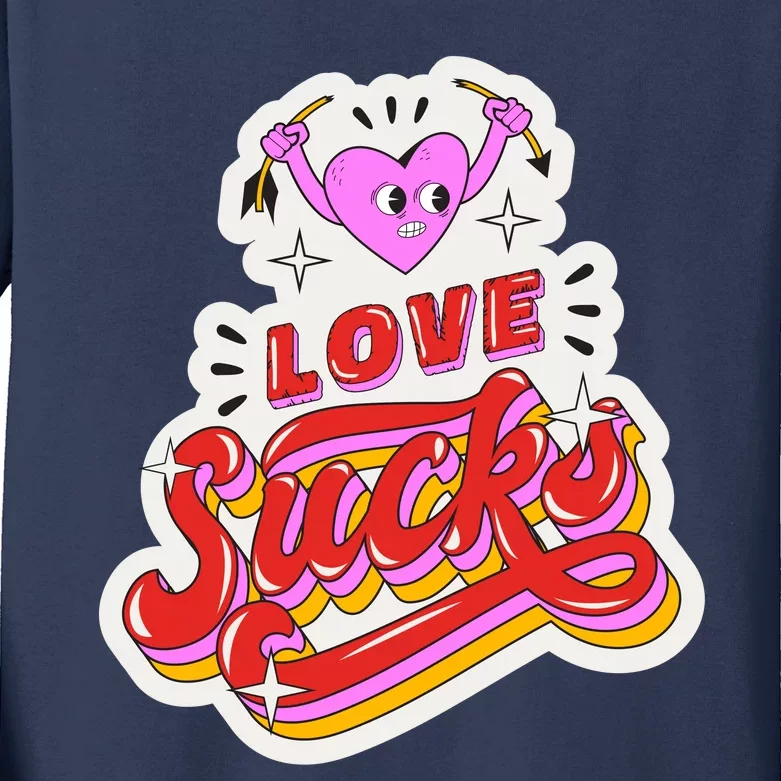 Love Sucks Funny Valentine's Day Kids Long Sleeve Shirt