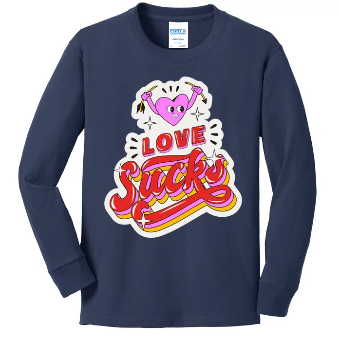 Love Sucks Funny Valentine's Day Kids Long Sleeve Shirt