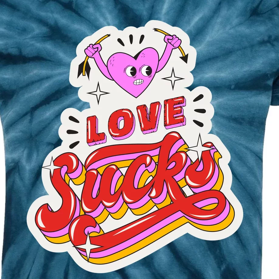 Love Sucks Funny Valentine's Day Kids Tie-Dye T-Shirt