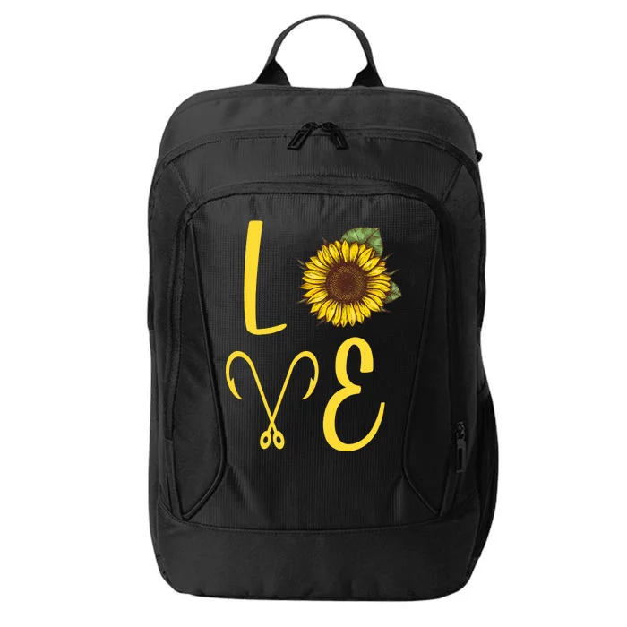 Love Sunflower And Fishing City Backpack