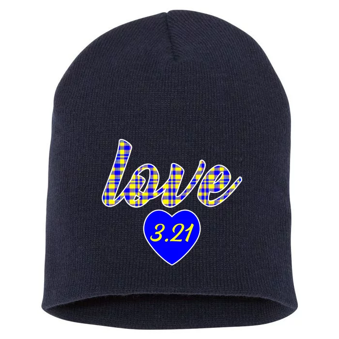 Love Support Down Syndrome Awareness Short Acrylic Beanie