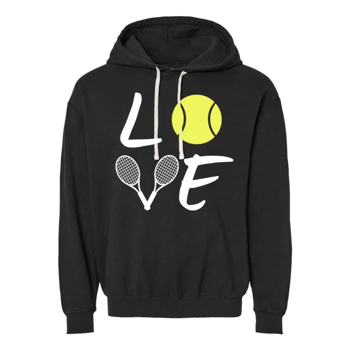 Love Tennis Garment-Dyed Fleece Hoodie