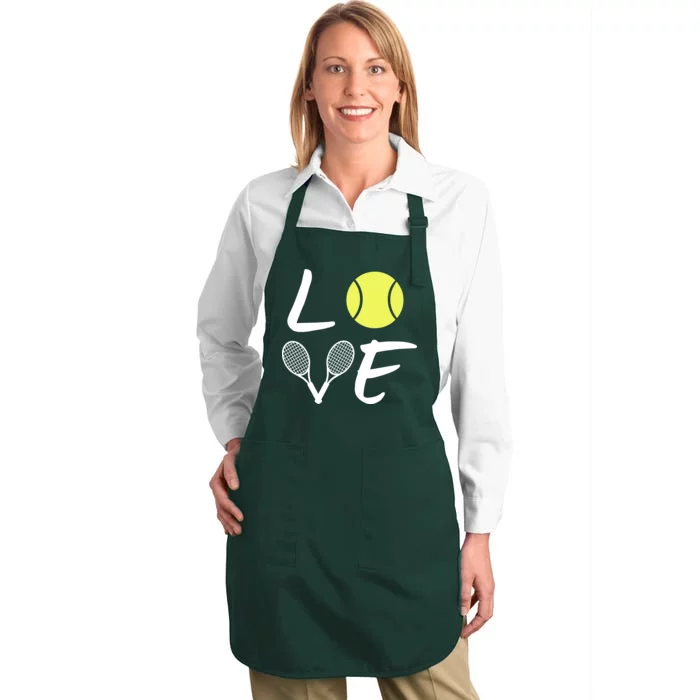 Love Tennis Full-Length Apron With Pocket