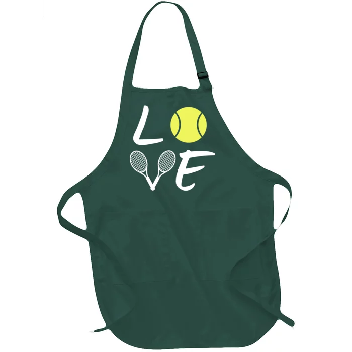 Love Tennis Full-Length Apron With Pocket