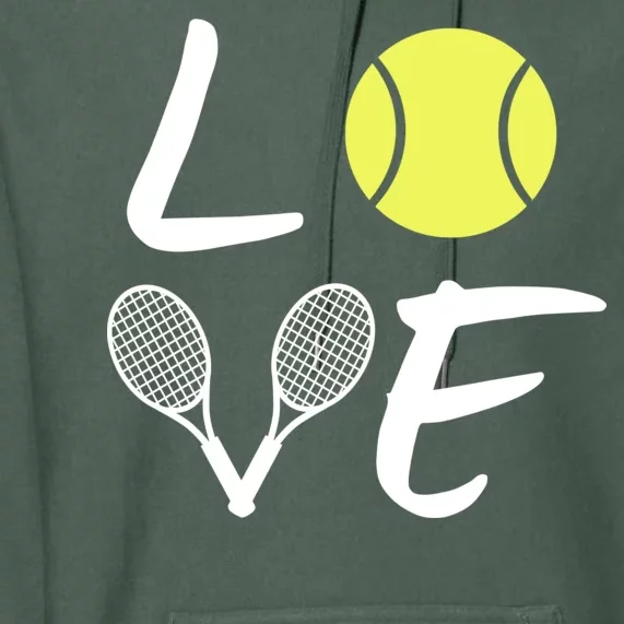 Love Tennis Premium Hoodie