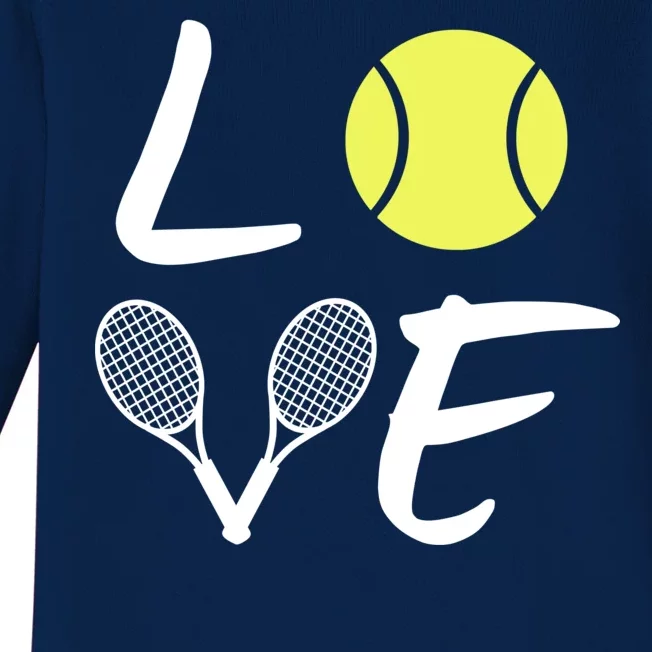 Love Tennis Baby Long Sleeve Bodysuit