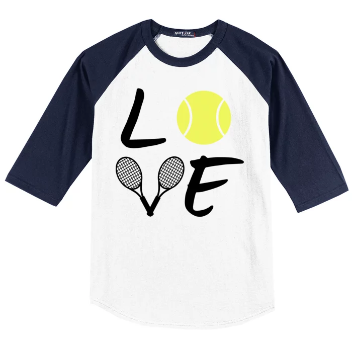 Love Tennis Baseball Sleeve Shirt