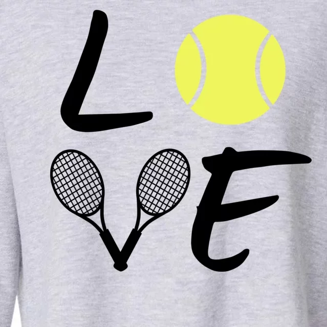 Love Tennis Cropped Pullover Crew