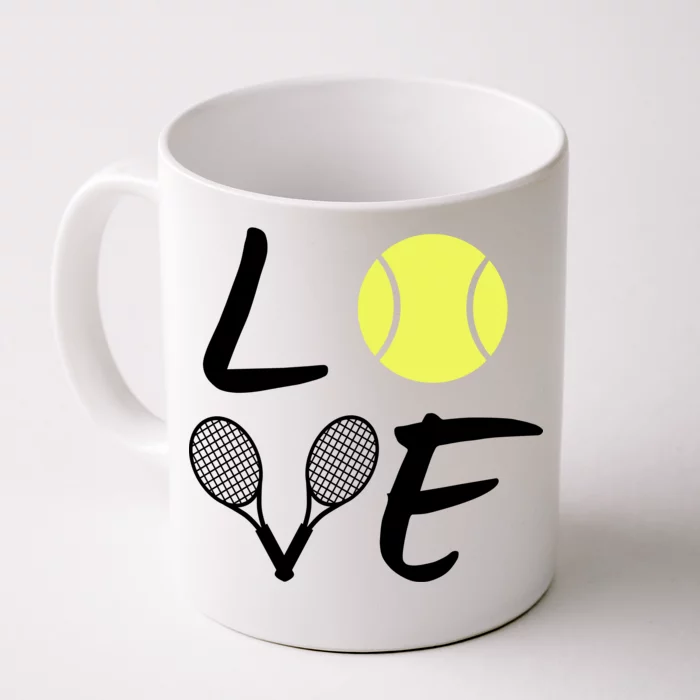 Love Tennis Front & Back Coffee Mug