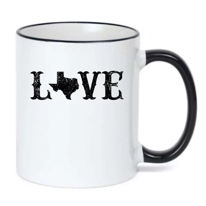 Love Texas Black Color Changing Mug