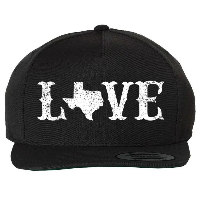 Love Texas Wool Snapback Cap