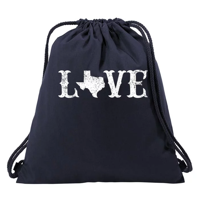 Love Texas Drawstring Bag