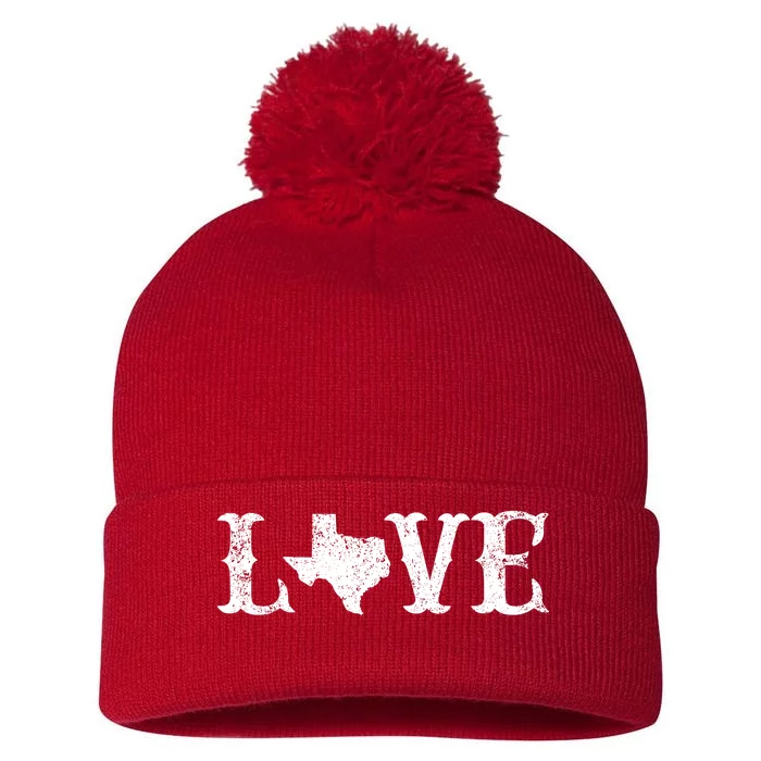 Love Texas Pom Pom 12in Knit Beanie