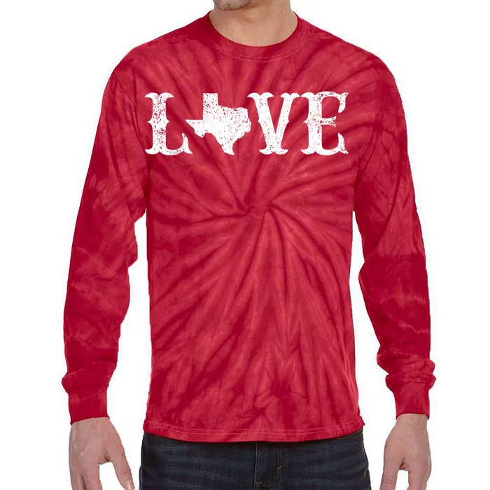 Love Texas Tie-Dye Long Sleeve Shirt