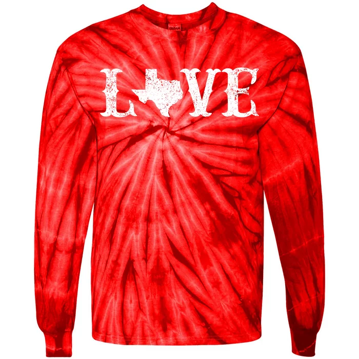 Love Texas Tie-Dye Long Sleeve Shirt