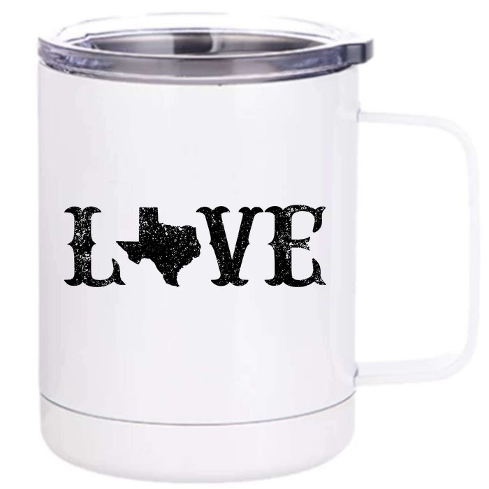 Love Texas Front & Back 12oz Stainless Steel Tumbler Cup