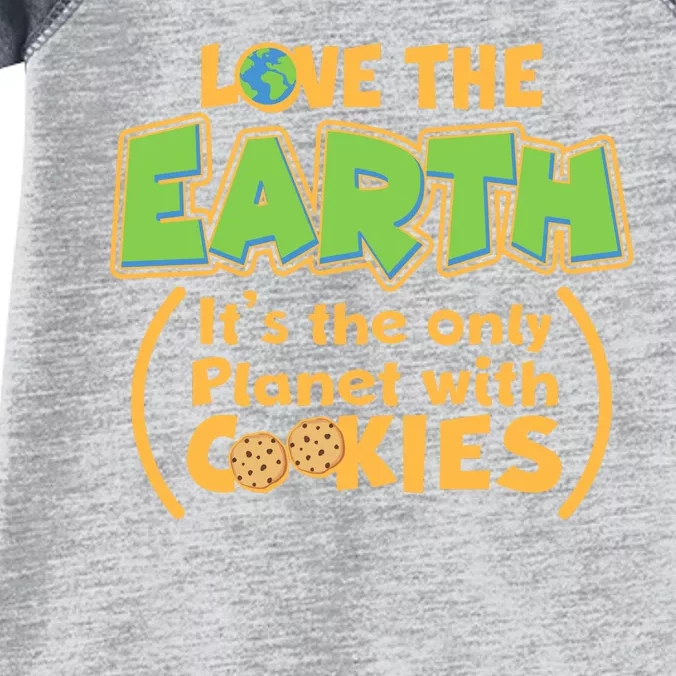 Love the Earth It's the Only Planet with Cookies Infant Baby Jersey Bodysuit