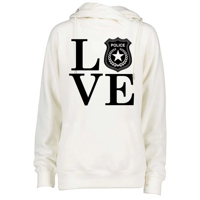 Love The Police Womens Funnel Neck Pullover Hood